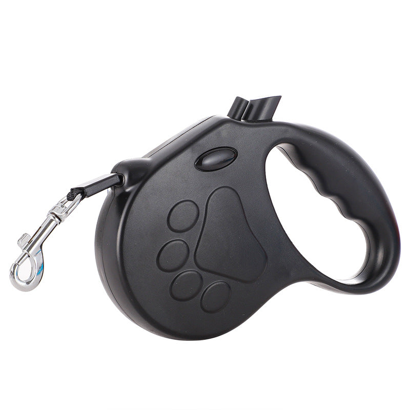 Retractable dog lead extended showing tape length