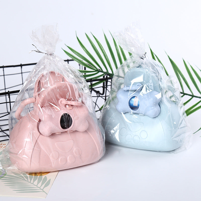 Poop scoop and waste bag set, one-hand clamp pickup tool