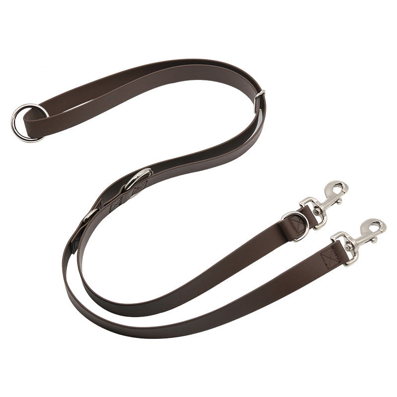 Multi-way waterproof dog lead shortened for close training walking