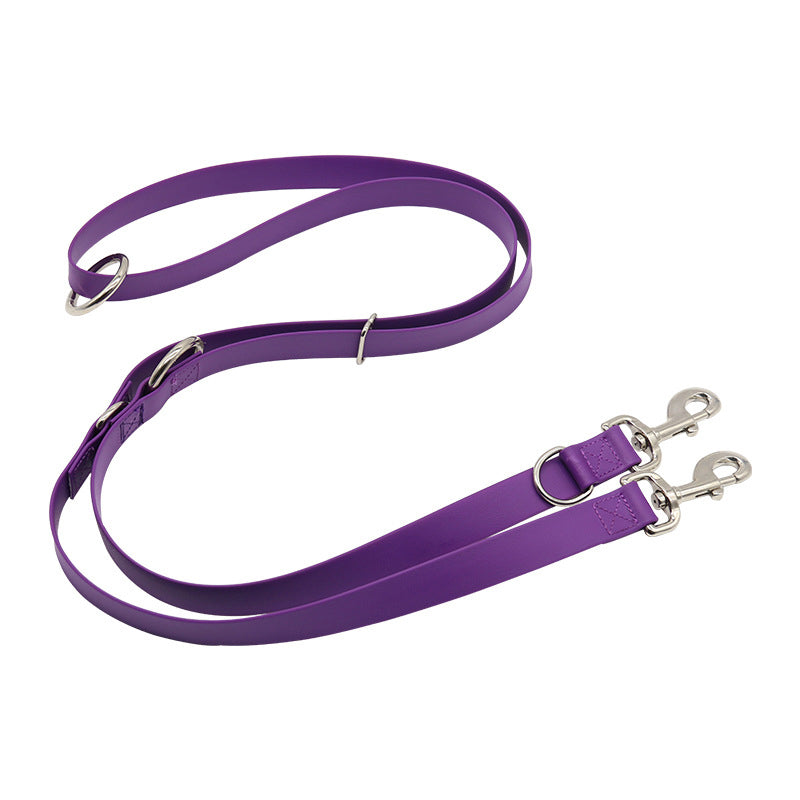 Multi-way dog lead double clip ends close-up