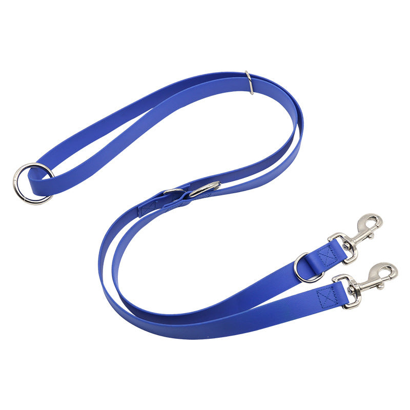 Multi-way dog lead waterproof PVC coated webbing close-up