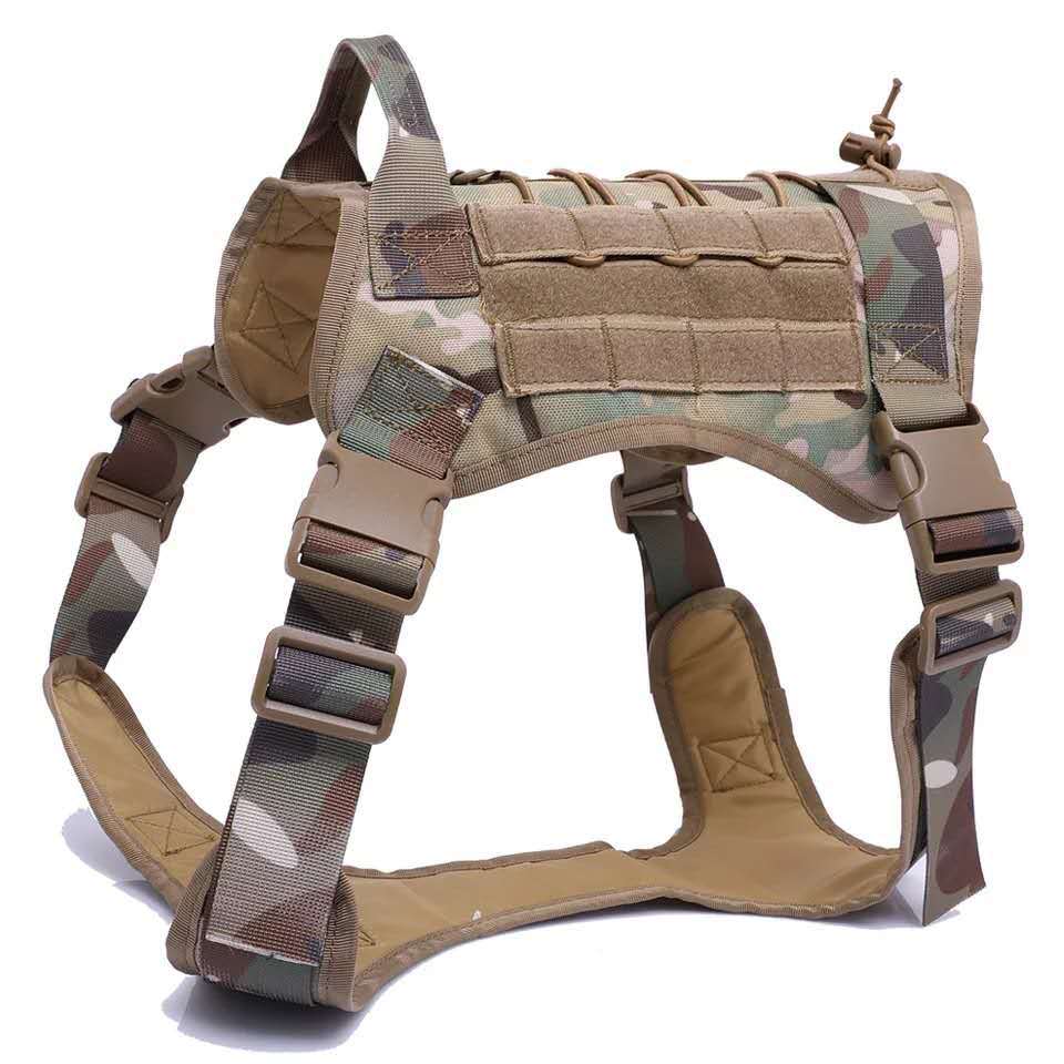Close-up of adjustable straps on tactical dog harness vest