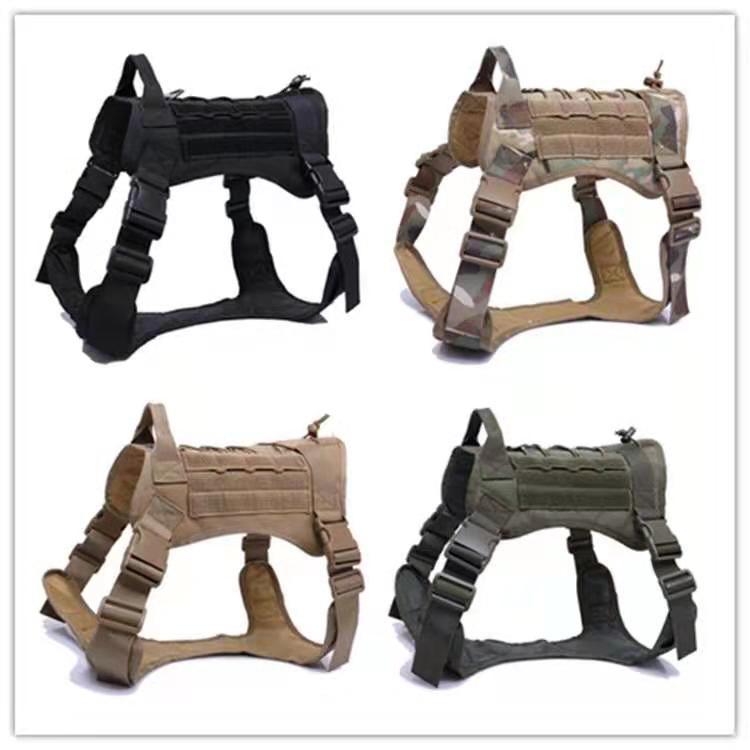 Tactical dog harness, rugged working vest for medium and large dogs