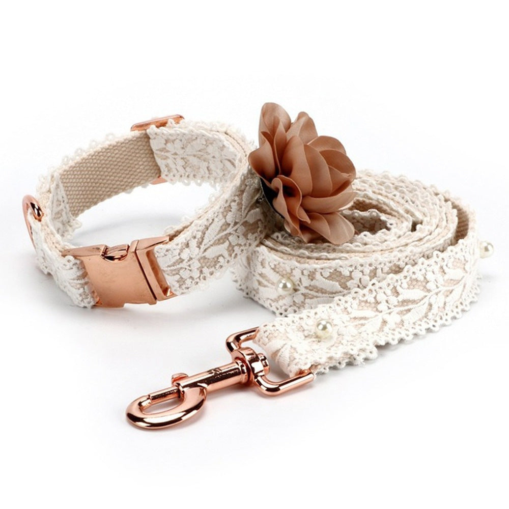 Lace flower harness, lightweight white harness for small dogs and cats