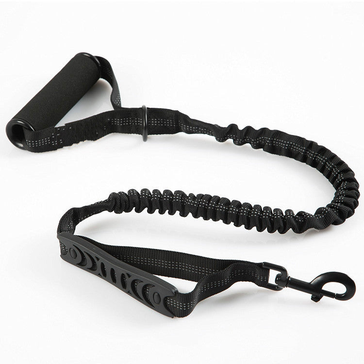 Heavy-duty retractable dog lead for big dogs, black nylon tape