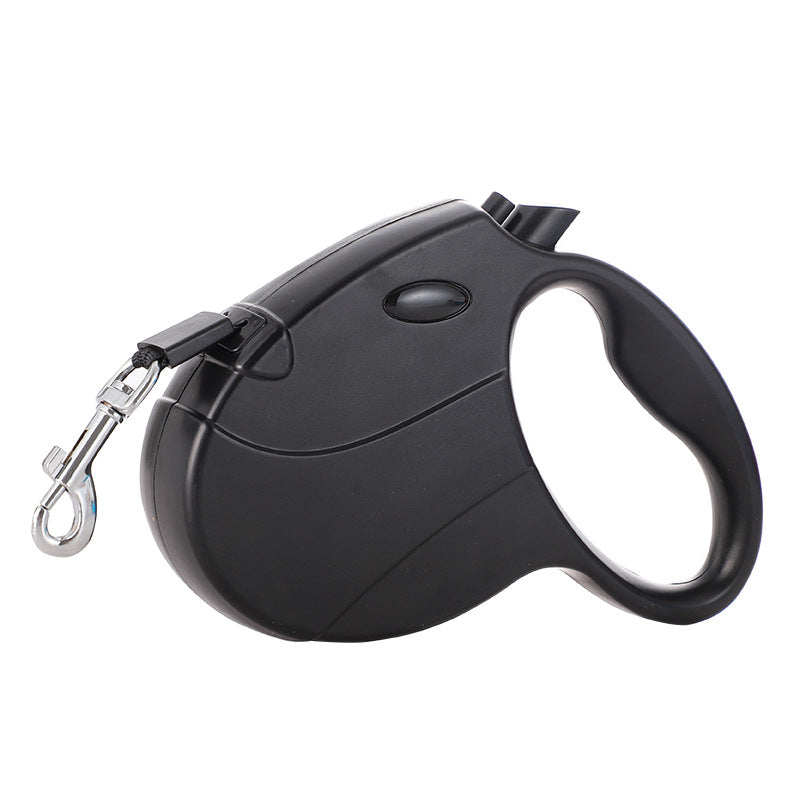 Dog walking on retractable lead with footprint design casing