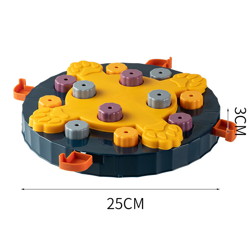 Rolling treat dispenser toy colour options pink green blue