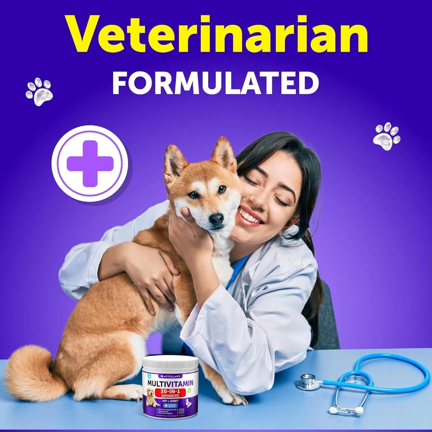 20-in-1 Dog Multivitamin Chews — Joints, Gut, Skin & Immunity (120 Chews)