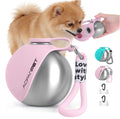 Portable dog water bottle and fold-out travel bowl with waste bag dispenser