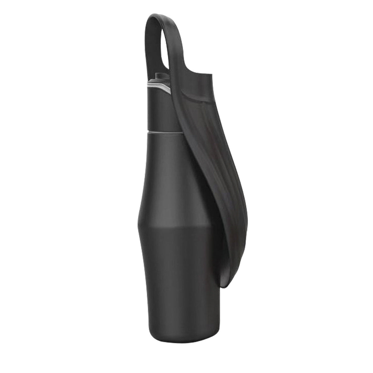 Leaf travel water bottle held on a dog walk