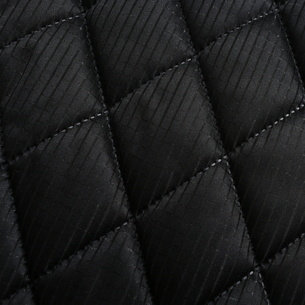 Windproof winter dog coat back and chest coverage view