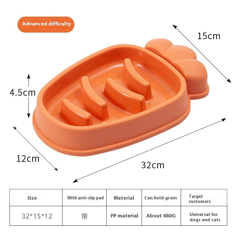 Anti-tip slow feeder bowl packaging