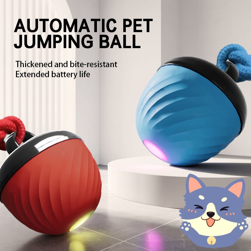Smart self-rolling interactive electronic dog ball, blue and red