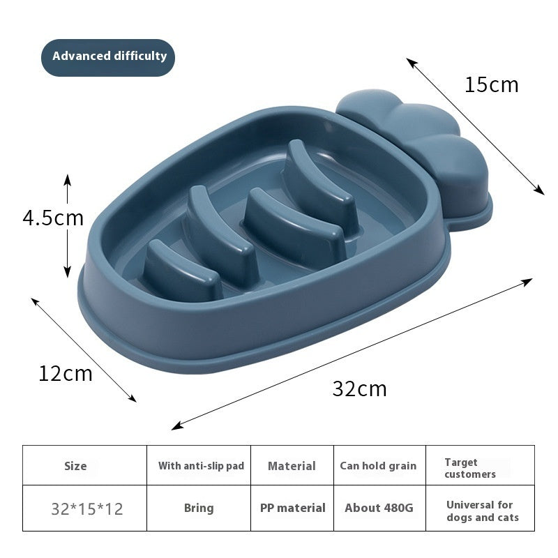 All four colour options of anti-tip slow feeder bowl