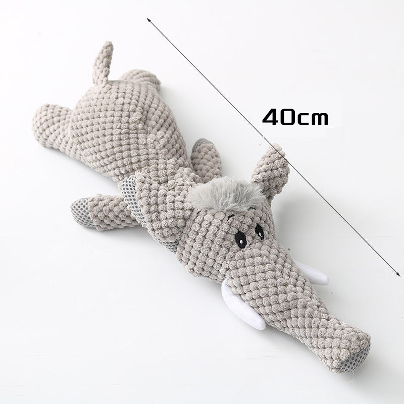 Plush squeaky chew toy size and dimensions diagram
