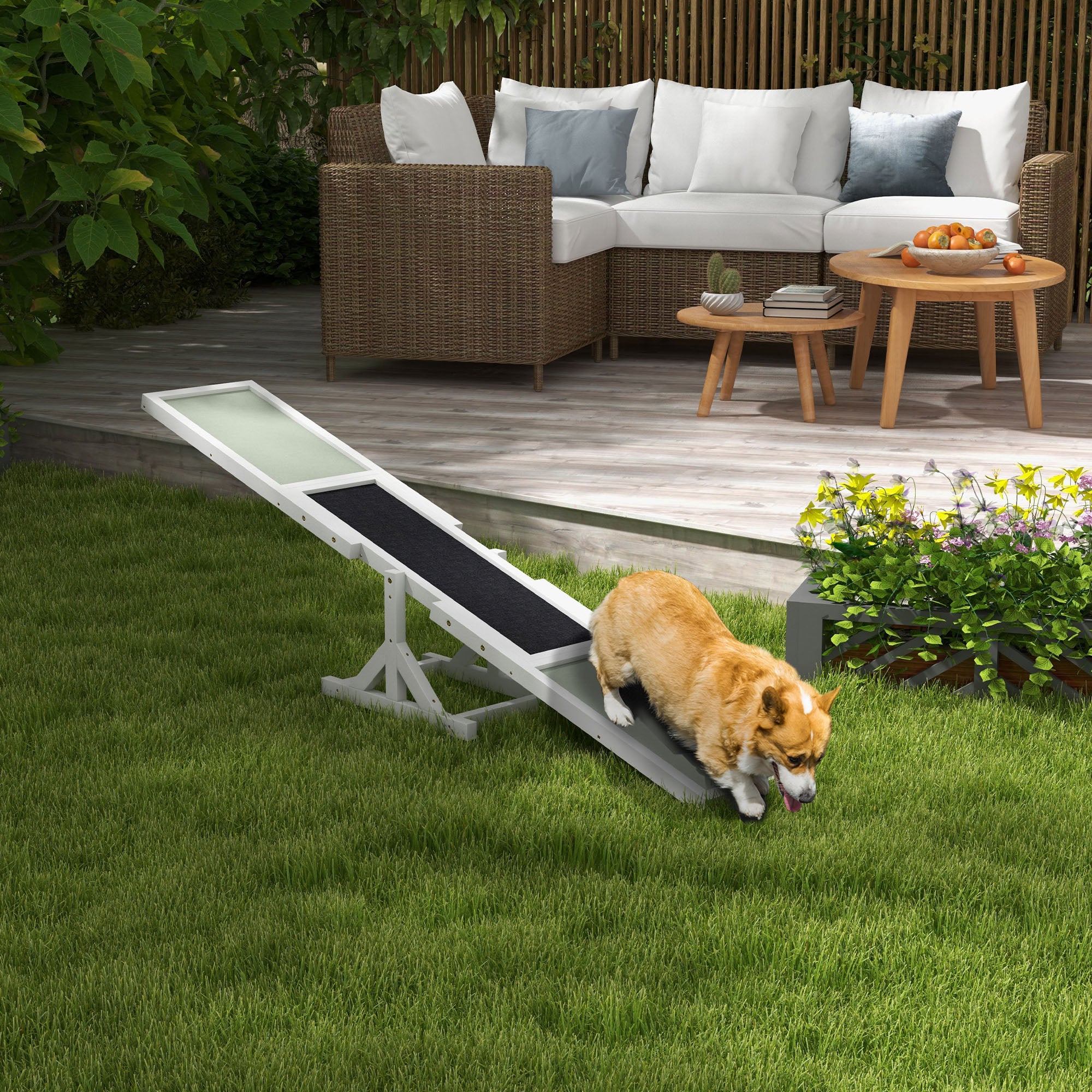 PawHut Dog Agility Seesaw — Anti-Slip Training for Big Dogs