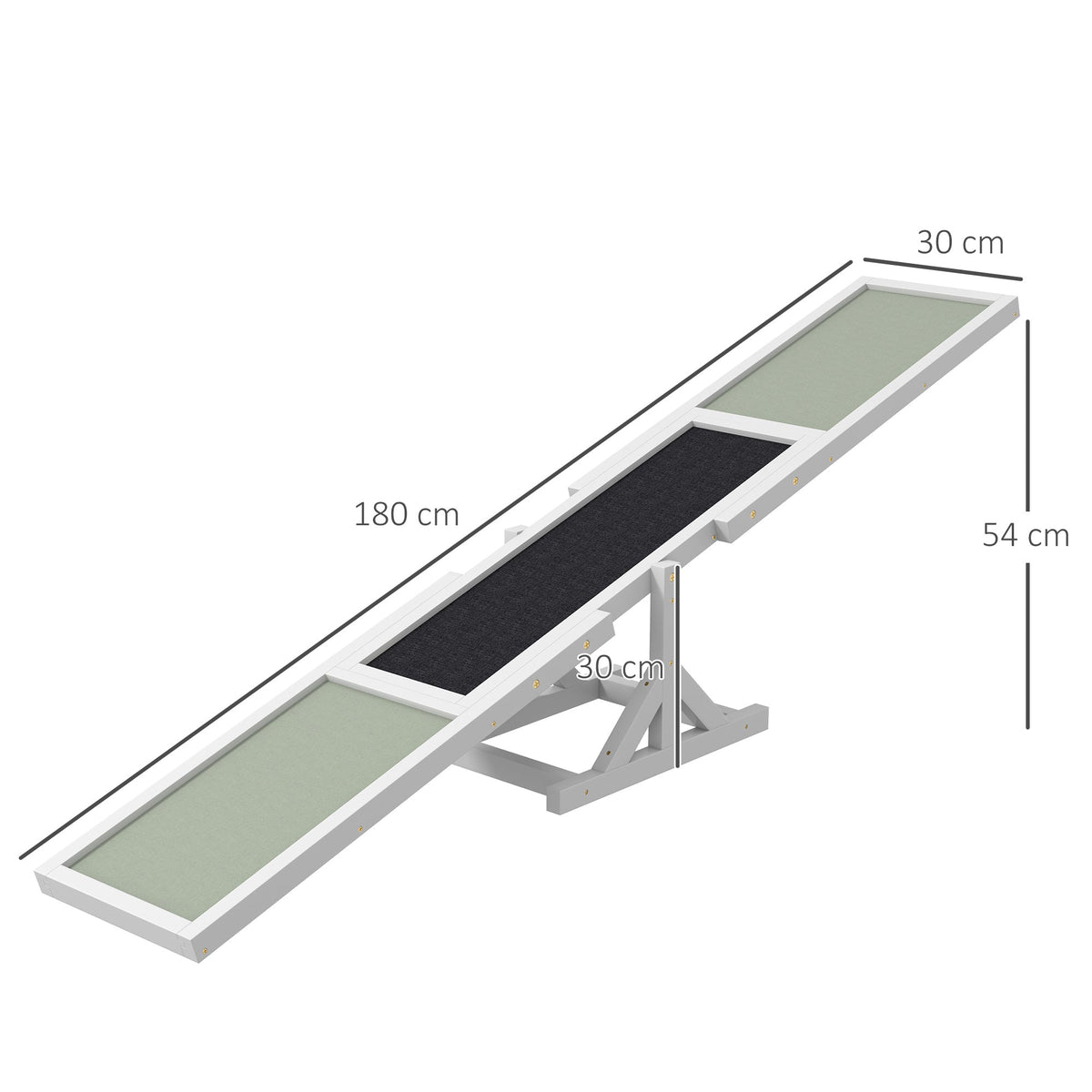 Close-up of anti-slip surface on PawHut dog agility seesaw